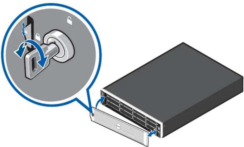 Avigilon NVR4X-STD-32TB-EU - Installing the Bezel - 1