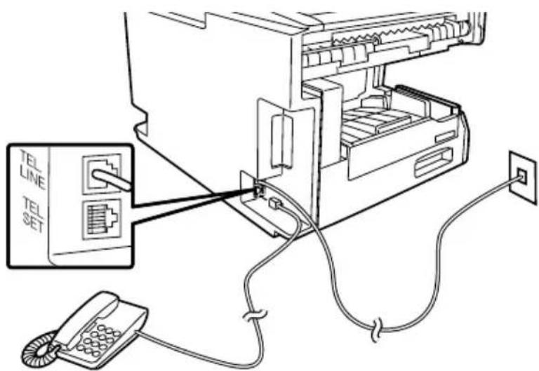 SHARP FO-5700 - Connecting a telephone (optional) - 1