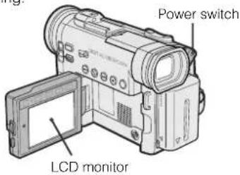 Power switch, LCD monitor