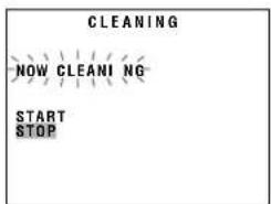 CLEANING NOW CLEANING START STOP