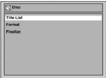 Disc Title List Format Finalize
