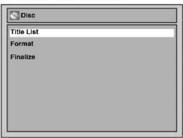Disc Title List Format Finalize