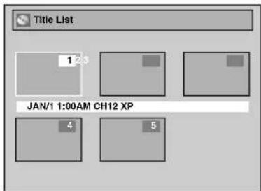 Title List 1/2/3 JAN/1 1:00AM CH12 XP 4 5