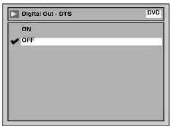 Digital Out - DTS ON OFF