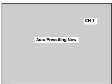 CH 1 Auto Presetting Now