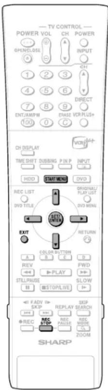 TV CONTROL POWER VOL CH POWER OPEN/LOSE INPUT CH 1 2 3 4 5 6 7 8 9 DIRECT ENT/JAMPM ENASE VCR PLUS+ 100 0 C CH DISPLAY TIME SHIFT DUBBING P IN P INPUT HDD START MENU DVD REC LIST ORIGINAL/ DVD TITLE PLAY LIST DVD MENU EXIT RETURN COLOR BUTTON FWD REV PLAY FWD STILL/PULSE SLOW STOP/LIVE FADY II SKIP REPLAY SEARCH REC STOP REC MODE ZOOM SHARP