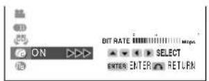 SHARP DV-RW2U - While the "ON" is displayed, press ◀/▶ to select the level. - 1
