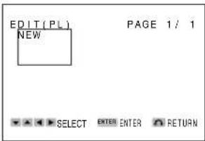 EDIT(PL) NEW PAGE 1 / 1 SELECT ENTER ENTER RETURN