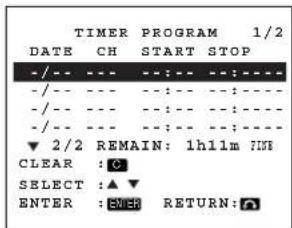 SHARP DV-RW2U - Press TIMER PROG. to display the TIMER PROGRAM screen. - 1