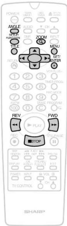 POWER TIME ORANGE OFF RISK LOGIC ANGLE AUDIO CH SET/F FUNCTION DUP ZOOM INPUT TITLE MENU RETURN SET/ ENTER VCR PLUS - 1 2 3 TIMER PROG. 4 5 6 HRC MODE 7 8 9 GRADE PROGRAM 100 0 C REV PLAY FWD REC STILL/DAUSE STOP SHOP FND ON/OFF/DOLE PLAY DISPLAY ON/OFF/DOLE PUN/LOT EOTI POWER INPUT VOL TV CONTROL CH SHARP