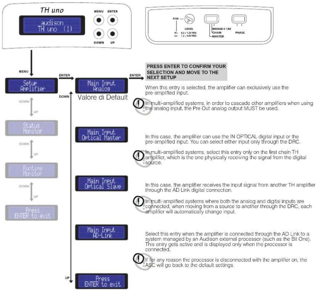 AUDISON Thesis TH uno - Setup Amplifier: Main Input - 1