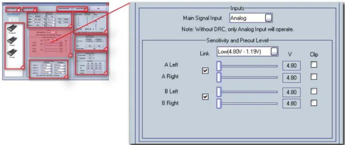AUDISON Thesis TH uno - Amplifier Setting: Inputs - 1