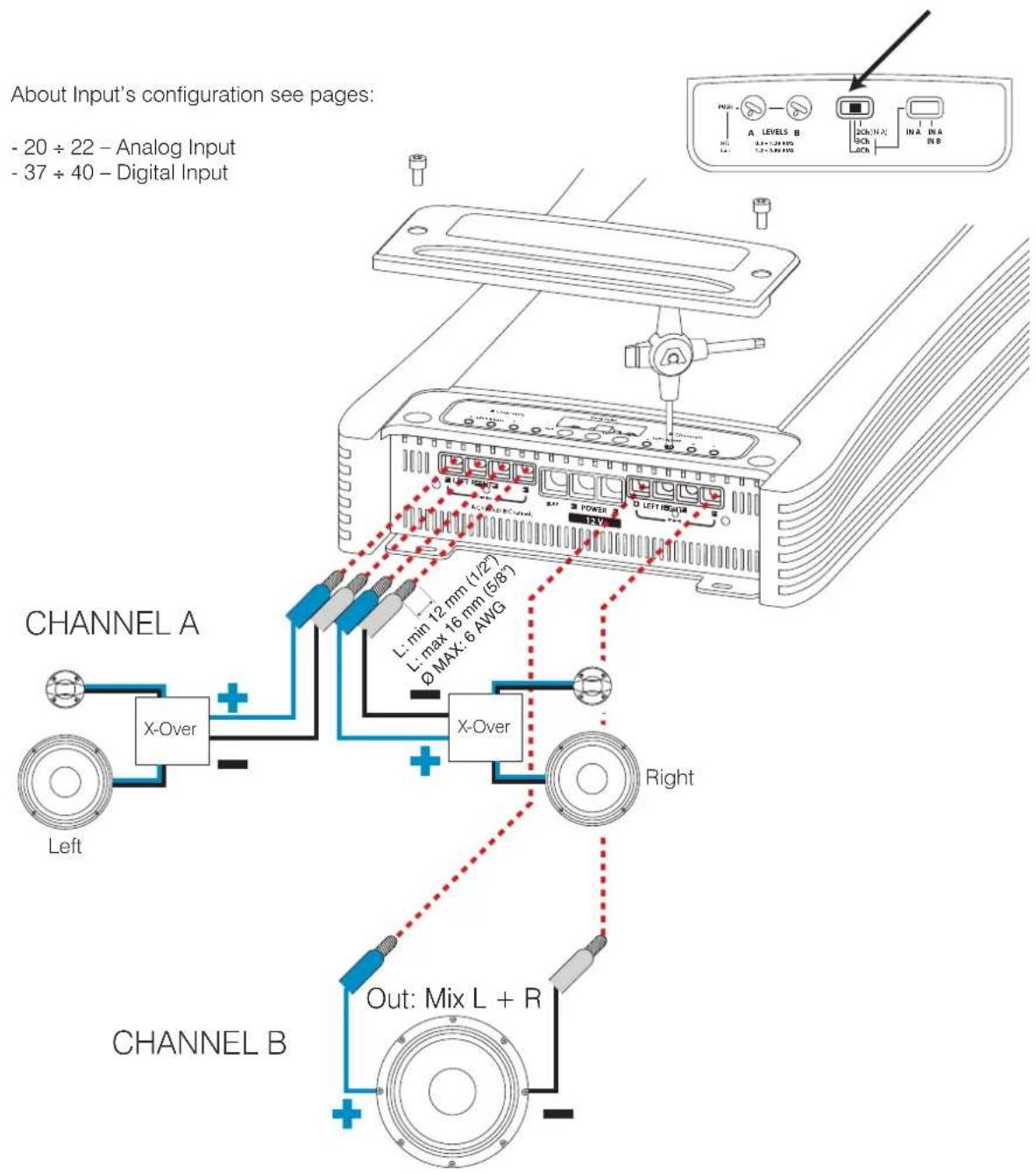 AUDISON Thesis TH quattro - How to connect the speakers in 3 Ch mode - 1