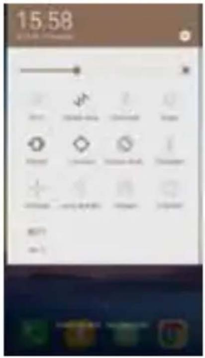 Coolpad Torino - Bereich Benachrichtigungen und Schnelleinstellungen - 1