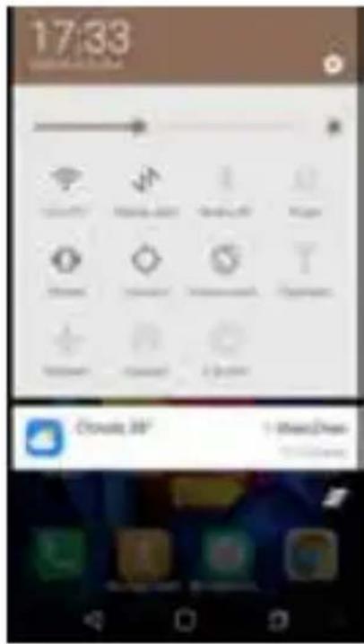 Coolpad Torino S - Bereich Benachrichtigungen und Schnelleinstellungen - 1