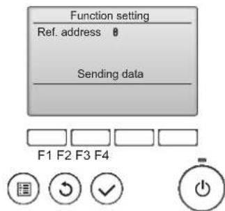 Function setting Ref. address Sending data F1 F2 F3 F4
