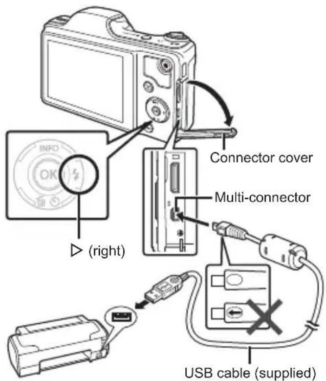 OLYMPUS DZ-100 - Printing images at the printer's standard settings [Easy Print] - 1