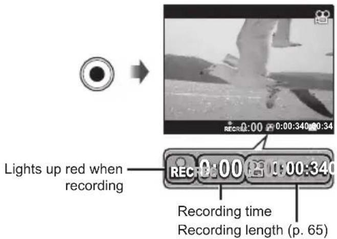 OLYMPUS DZ-100 - Press the Ⓞ button to start recording. - 1