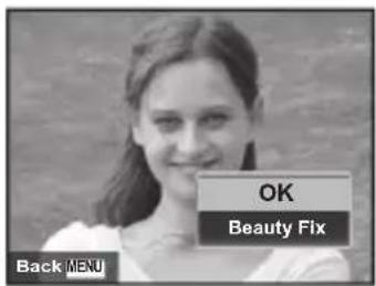 OLYMPUS DZ-100 - Retouching faces on still images ▶ [Beauty Fix] - 1