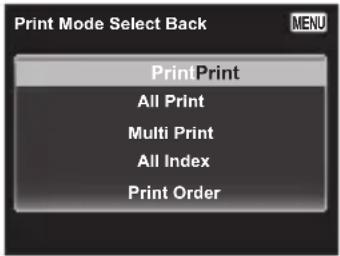 OLYMPUS DZ-100 - Use △▽ to select [Print], and press the Ⓞ button. - 1
