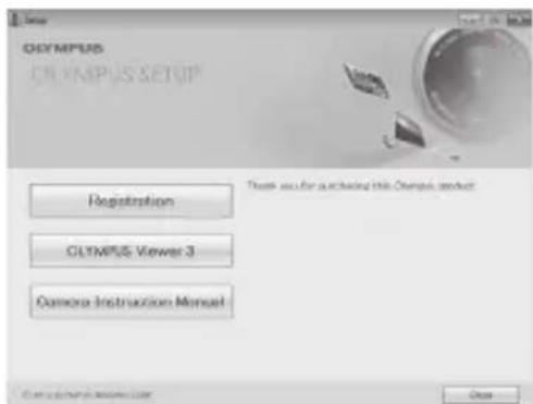 OLYMPUS DZ-100 - Insert the supplied CD in a CD-ROM drive. - 1