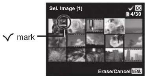 OLYMPUS DZ-100 - To individually select and erase images [Sel. Image] - 1