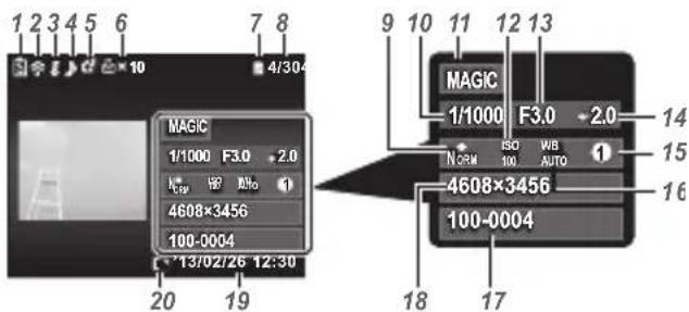 OLYMPUS DZ-100 - Playback mode display - 2