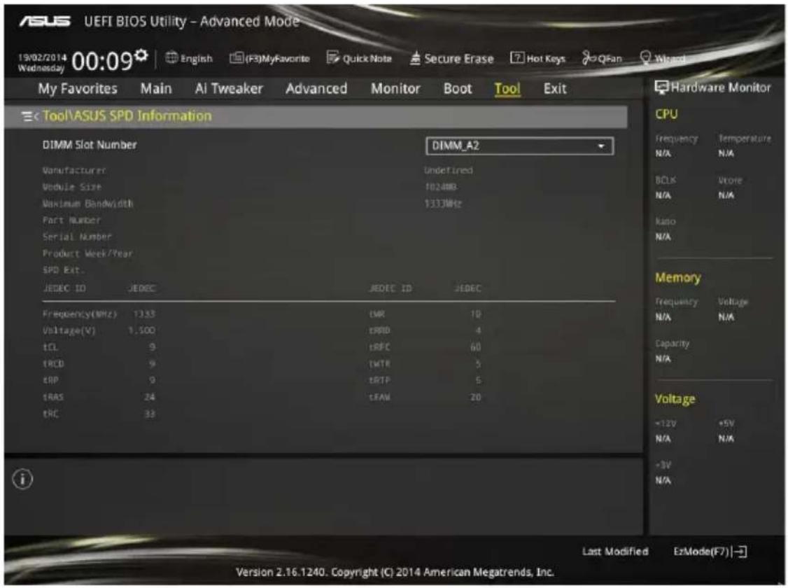 ASUS Z97-DELUXE/USB 3.1 - ASUS DRAM SPD Information - 1