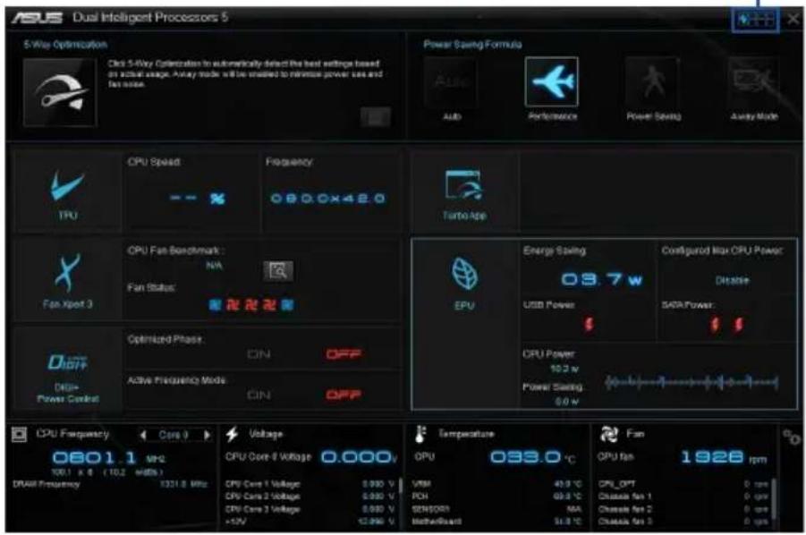 ASUS Z97-DELUXE/USB 3.1 - Al Suite 3 Main menu - 1