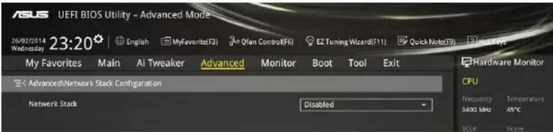 ASUS Z97-DELUXE/USB 3.1 - Network Stack Configuration - 1