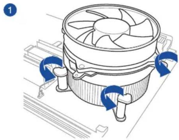 ASUS Z97-DELUXE/USB 3.1 - To uninstall the CPU heatsink and fan assembly - 1