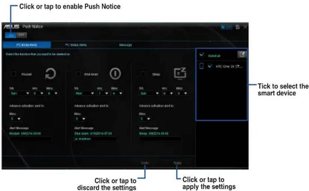 ASUS Z97-DELUXE/USB 3.1 - Push Notice screen - 1