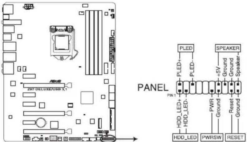 ASUS Z97-DELUXE/USB 3.1 - System panel connector (20-8 pin PANEL) - 1