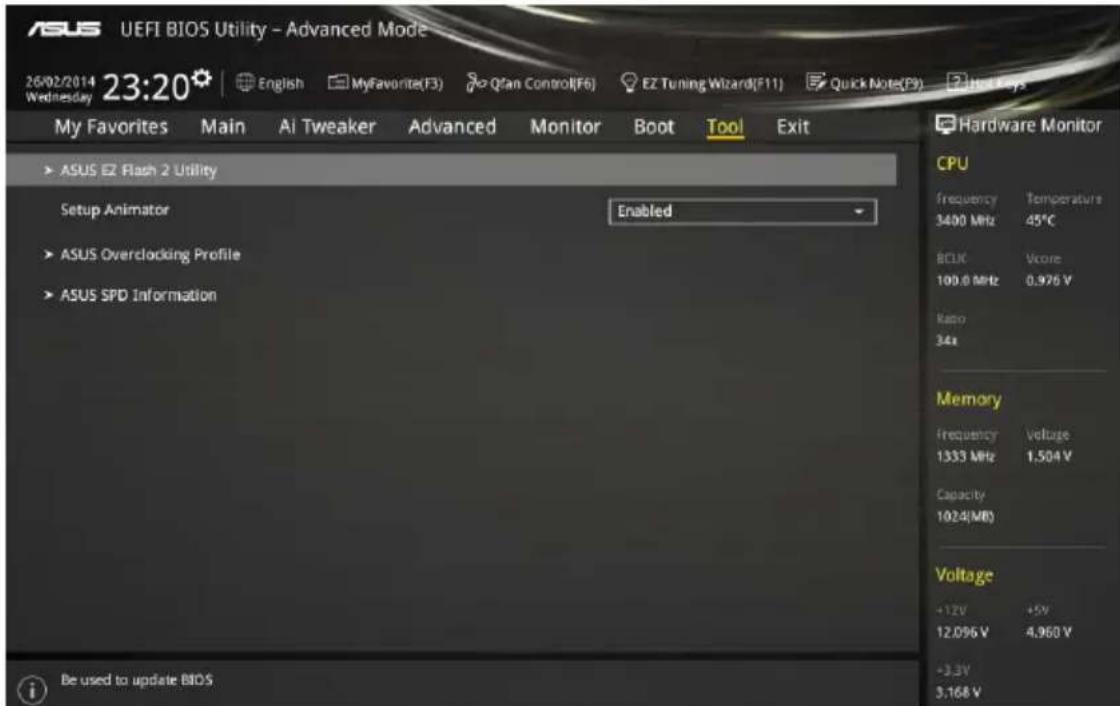 ASUS Z97-DELUXE/USB 3.1 - Tool menu - 1