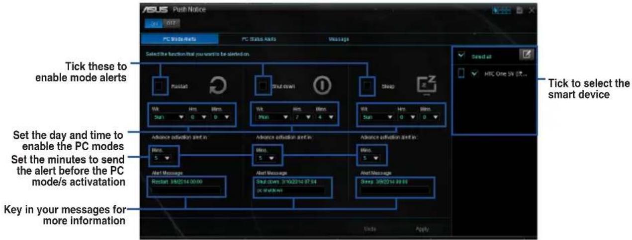 ASUS Z97-DELUXE/USB 3.1 - Setting up PC Mode alerts of your computer - 1