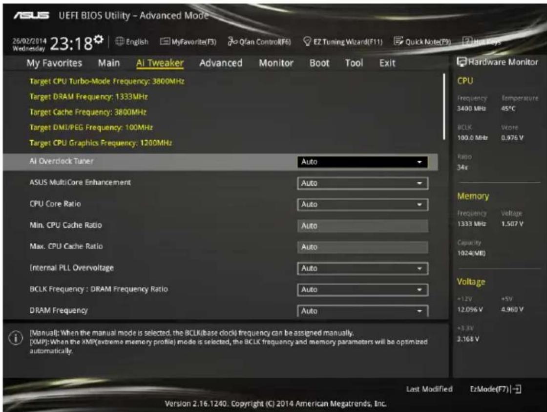 ASUS Z97-DELUXE/USB 3.1 - Ai Tweaker menu - 3