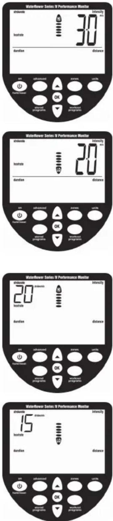 Waterrower M1 Lorise - Einstellen der Schlagzahlzone - 1
