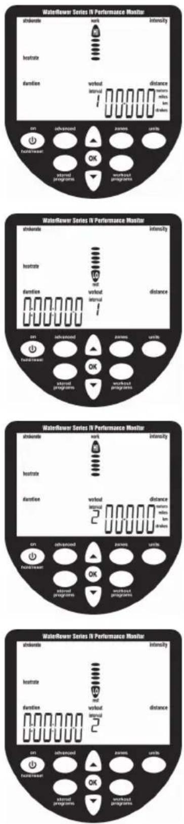 Waterrower M1 Lorise - Einstellen von Distanzintervall-Trainingseinheiten - 1
