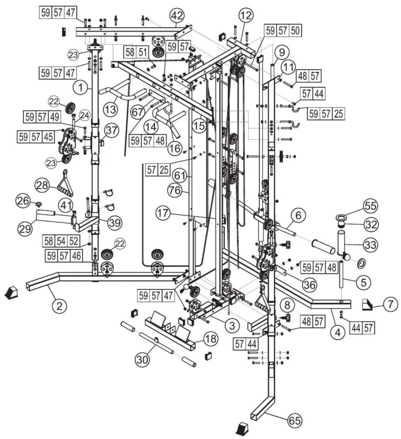 TAURUS Free Cable Motion - Explosionszeichnung - 1