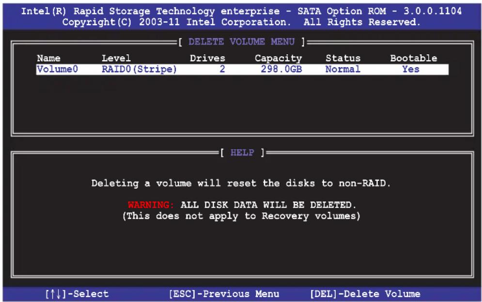 ASUS Z9NA-D6C - Deleting a RAID set - 2