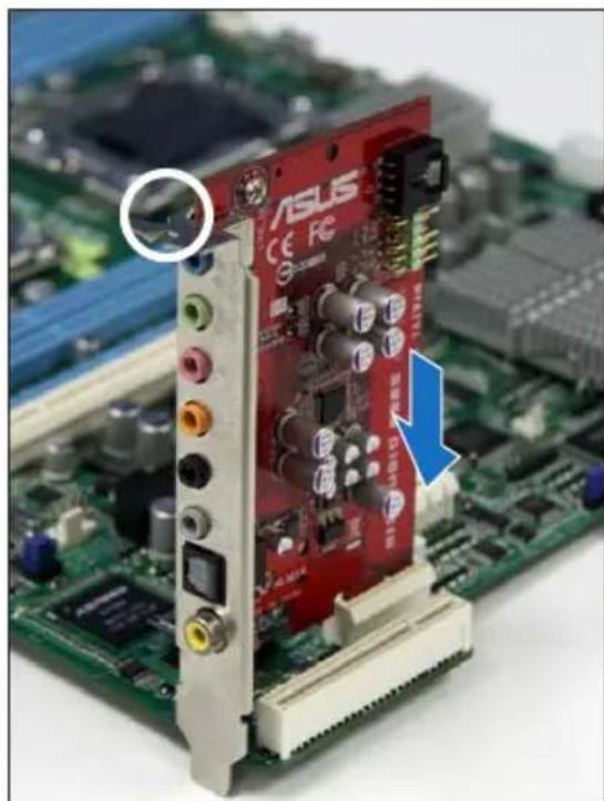 ASUS Z9NA-D6C - Installing the audio card - 1