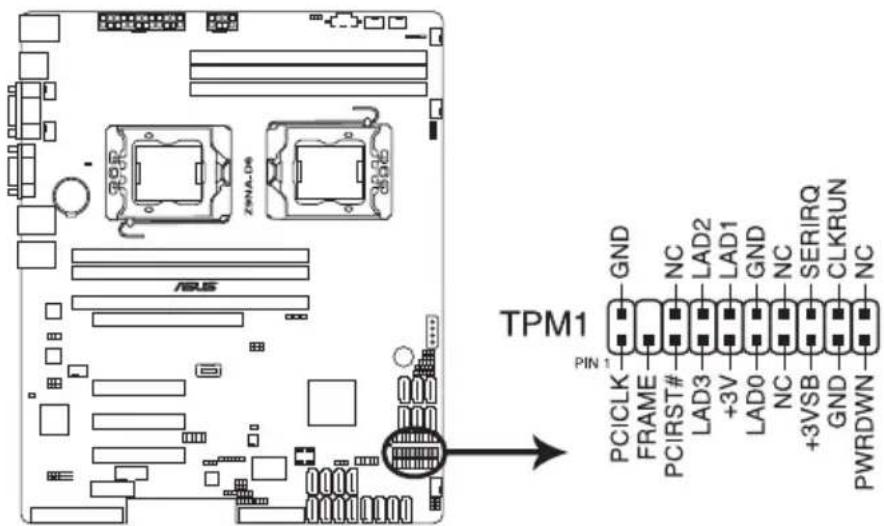ASUS Z9NA-D6C - TPM connector (20-1 pin TPM1) - 1