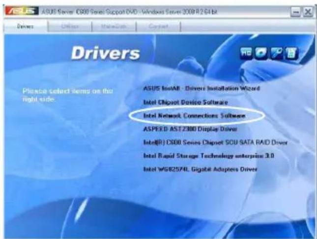 ASUS Z9NA-D6C - Intel @ Network Connections Software installation - 2