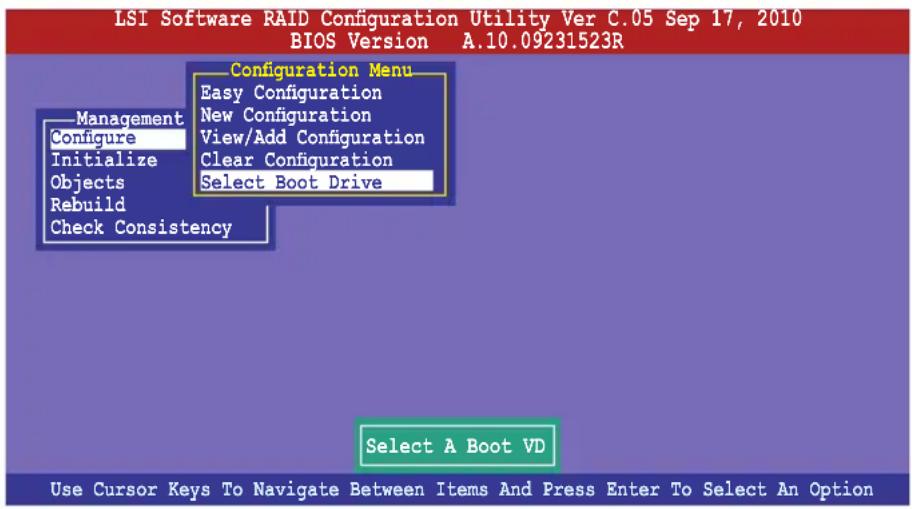 ASUS Z9NA-D6C - Selecting the boot drive from a RAID set - 1