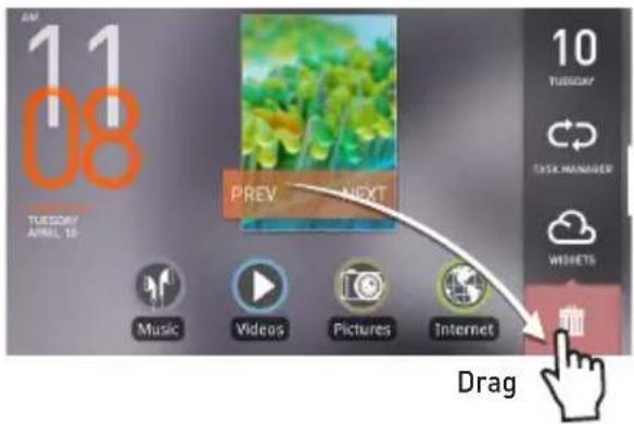 COWON Plenue A5 - Basic Use + Removing Widgets - 2