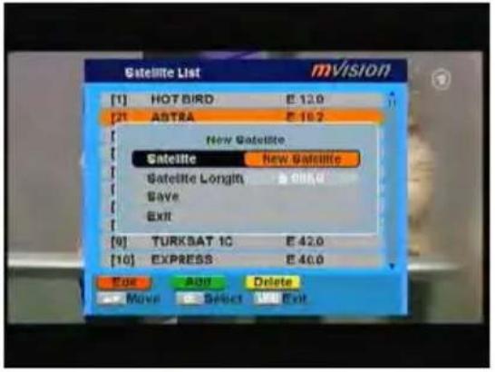 MVision HD-100S - Satellite List - 3