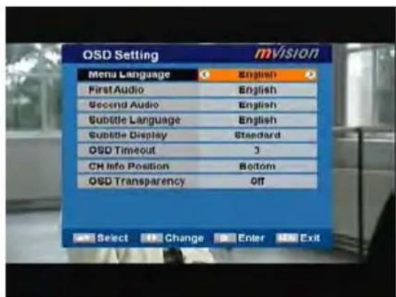 MVision HD-100S - OSD Setting - 1