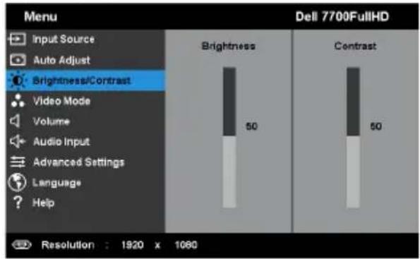 DELL 7700 Full HD - BRIGHTNESS/CONTRAST - 1