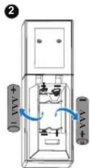 Diagram of a refrigerator interior with battery and fan components, showing directional arrows indicating movement or flow.