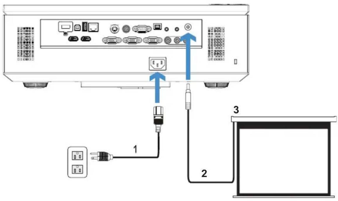 Diagram showing connection between a monitor and a laptop via USB cable, with labeled components and directional arrows.